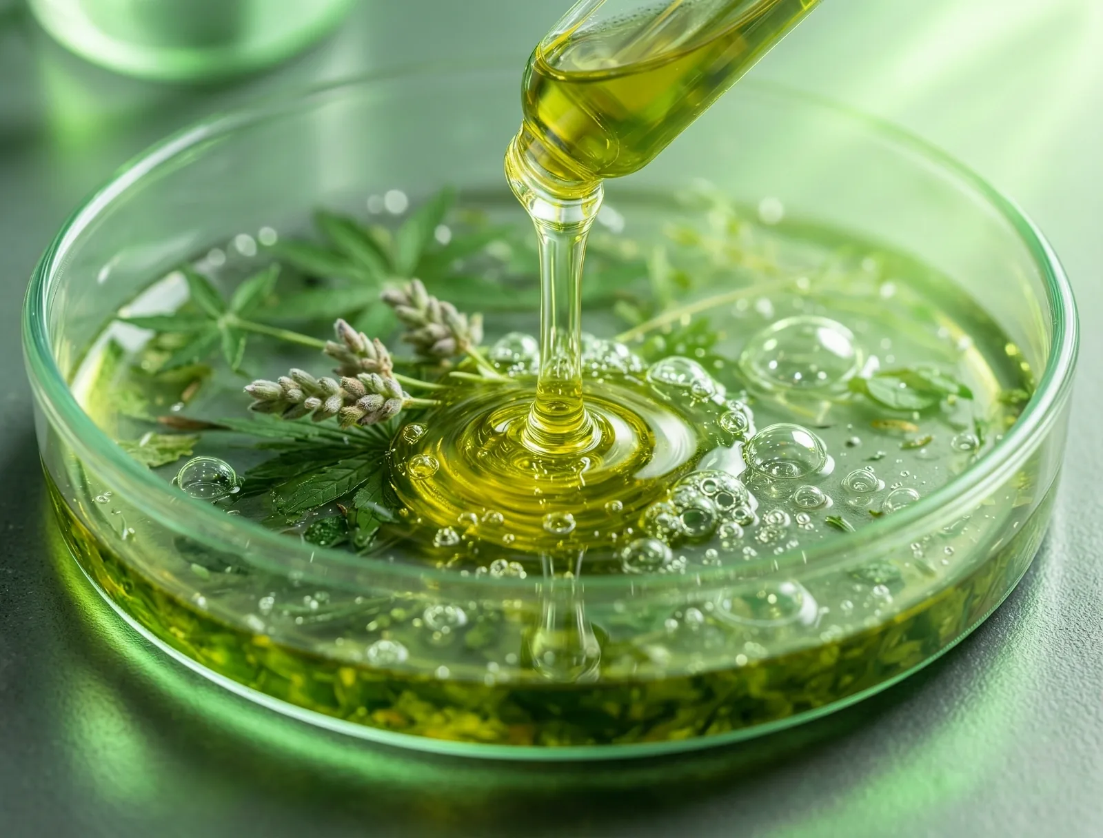 Macro scientific texture of natural ingredients